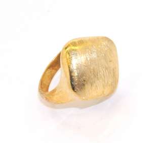 Technibond Textured Nugget Ring 14K Yellow Gold Clad Silver 925  