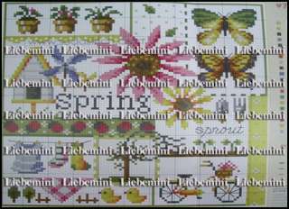   Seasons   Spring   Counted / Colored Cross Stitch Pattern / Chart