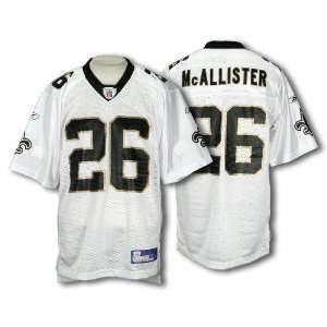   DEUCE McALLISTER #26 Mens NFL Replica Jersey, White: Sports & Outdoors