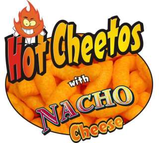 Concession Sign Decal 12 Cheetos with Nacho Cheese  