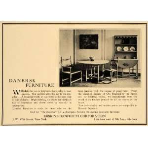  1921 Ad Erskine Danforth Danersk Furniture Dining Table 