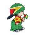 GUYANA COUNTRY FLAG LITTLE BOY IRON ON BADGE PATCH CREST EMBROIDERED 