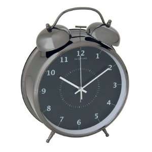  Black Face Metal Alarm Table Clock: Home & Kitchen