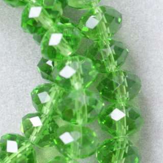 35pcs  Green Crystal Gemstone Beads  8mm  