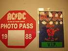AC/DC BACKSTAGE PASS LAMINATE 1983 FLICK OF THE SWITCH  
