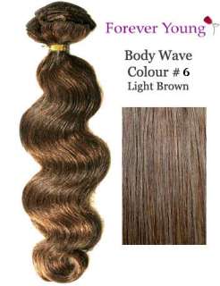 Medium Brown Clip in HUMAN HAIR EXTENSION #4 Body Wave  
