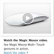 Apple Magic Mouse   Wireless, Bluetooth A1296 MB829LL/A  
