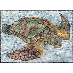   : 23x32 Turtle Marble Mosaic Art Tile Pool Or Bath: Home Improvement