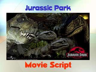 Dinosaur Action JURASSIC PARK 1 Movie Script   WoW  