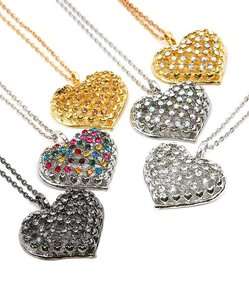 A76 Fashion Long Heart Pendant Necklace Choose a color  