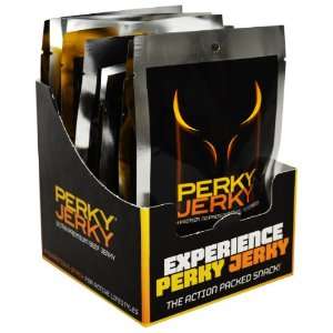  Perky Jerky   Caffeinated Beef Jerky 1oz Pouches 12 Pack 