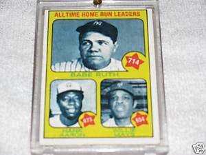 1973 Topps All Time Home Run Leaders Ruth/Aaron/Mays  