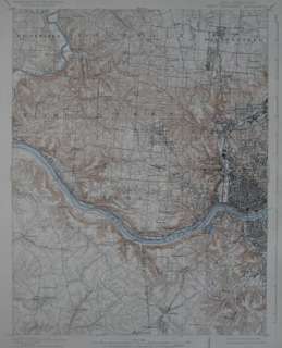 1914 Electric Railroad Map CINCINNATI Ohio Covington KY  
