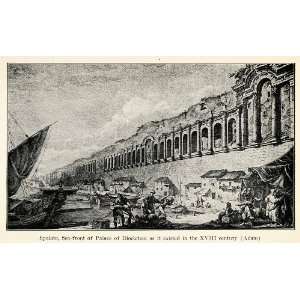  1910 Print Ancient Roman Emperor Diocletian Palace 