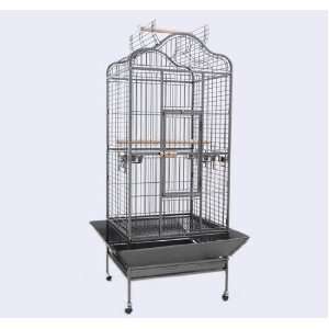   Top Bird Dometop Cage w/ Stand and Wheels   Black Vein: Pet Supplies