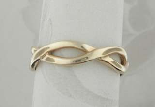 14K Yellow Gold Celtic Infinity Knot Wedding Ring 10  