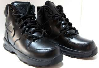 Nike Manoa Leather Pre School Shoes Sz 11 ~ 3 #472649 001 Blk 527 