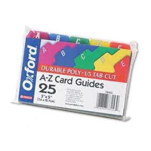  Oxford 73153   Card Guides, Alpha, 1/5 Tab, Polypropylene 