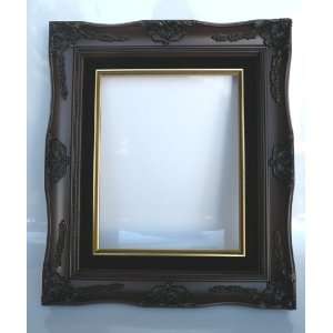  Antique Walnut Black Velvet Hand Made Picture Frames Empty 