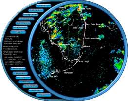 At left, Miami, FL radar showing the very same image but WITHOUT SP 