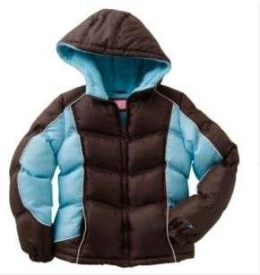 Weather Tamer Girls Hooded Bubble Jacket NWT M 10 12  