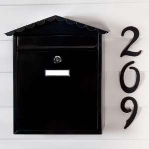   Visit Locking Wall Mount Mailbox   Black Powder Coat: Home Improvement