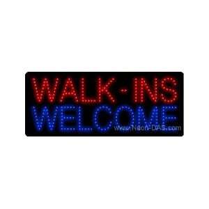  Walk Ins Welcome Outdoor LED Sign 13 x 32: Home 