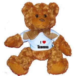   Love/Heart Vanessa Plush Teddy Bear with BLUE T Shirt Toys & Games