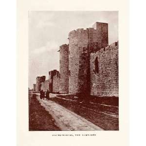  1920 Print Rampart Aigues Mortes Gard Medieval Middle Ages 