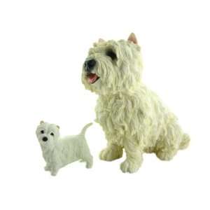   : West Highland Terrier Westie and Puppy Dog Figurine: Home & Kitchen