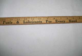  wooden ruler has printed graham petrolium preston in ontario actual 