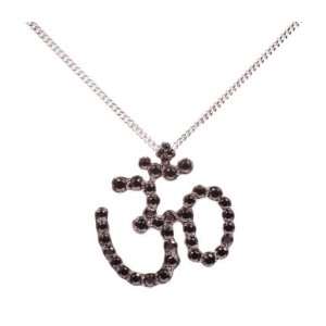   & Protection Necklace Pendant Hinduism Black Cz & Sapphire: Jewelry