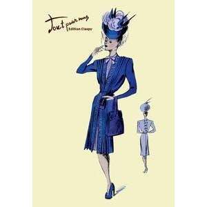  Vintage Art Pleated Dress with Hat and Vail   08583 5 