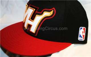 Vintage ADIDAS Miami Heat Snapback Cap Hat Lebron Wade  