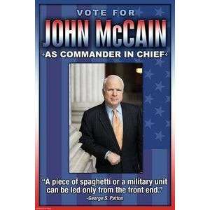   poster printed on 20 x 30 stock. Vote for John McCain