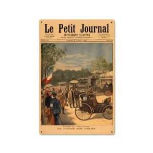  1894 French La Petite Journal Vintage Metal Sign 12 X 18 