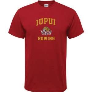  IUPUI Jaguars Cardinal Red Rowing Arch T Shirt: Sports 