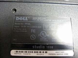 Dell Studio 1558 Laptop Notebook 15 inch Webcam Lots of Programs 
