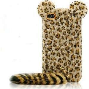  iPhone 4G/4S Brown LEOPARD Pattern Mickey Mouse Style Case 