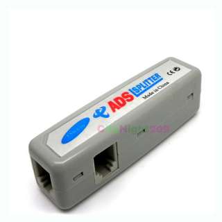 RJ11 ADSL Modem Phone Line Splitter Adaptor Plug Socket Features