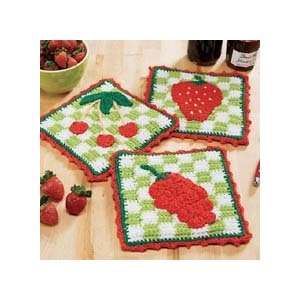   Herrschners Berry Pot Holders Crochet Yarn Kit: Arts, Crafts & Sewing