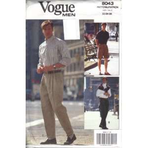  Vogue Men 8043 Pattern/Patron Size/Taille 32 34 36 Pants 