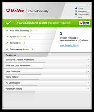 Mcafee INTERNET SECURITY 2011 w/ Antivirus 3 PCs  