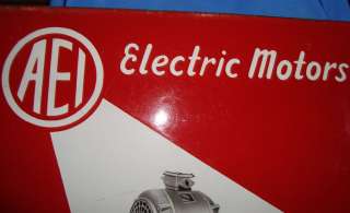 Old Vintage Porcelain Enamel Electric Motors Sign Board  