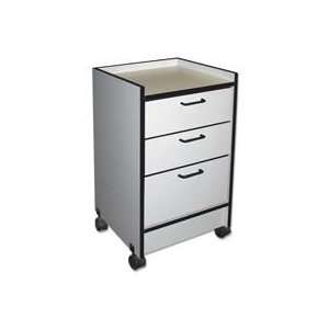 Hausmann Industries, Inc  Mobile Cart,3 Drawers,18 1/2x18 1/2x30 