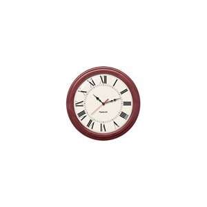   Analog Wood Clock (battery), Dark Cherry Roman Character Face: Office