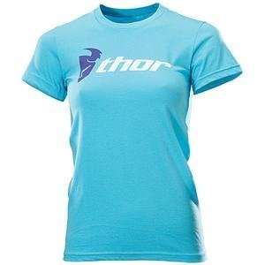    Thor Motocross Womens Evanna T Shirt   Small/Aqua Automotive