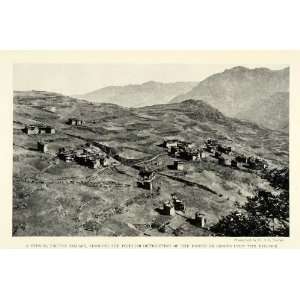  1921 Print Ancient Tibetan Village China Landscape Dr. A 