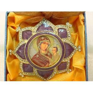  Faberge Style Enamel Frame Russian Icon 