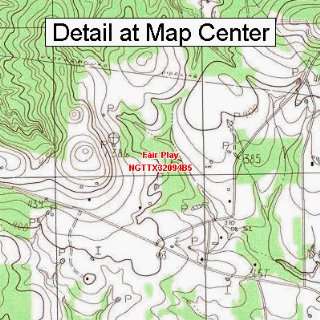  USGS Topographic Quadrangle Map   Fair Play, Texas (Folded 